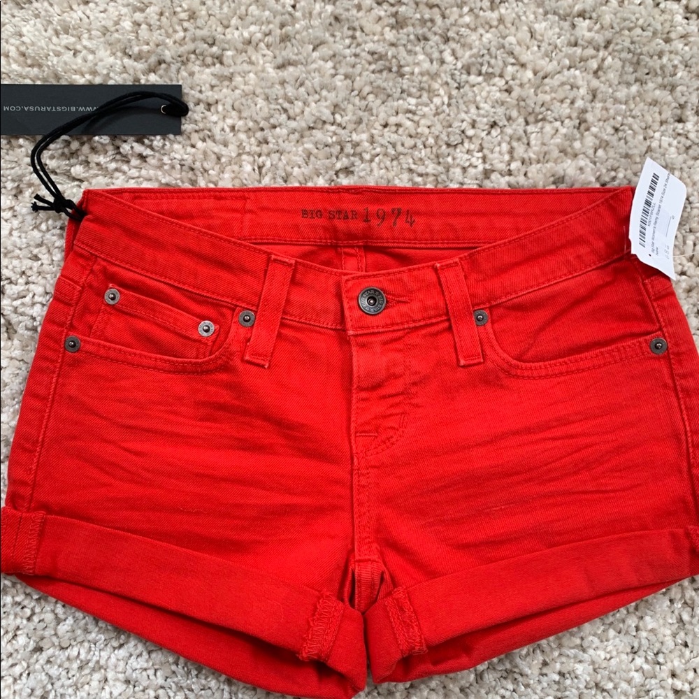 Big Star 1974 Red Jean shorts size 24